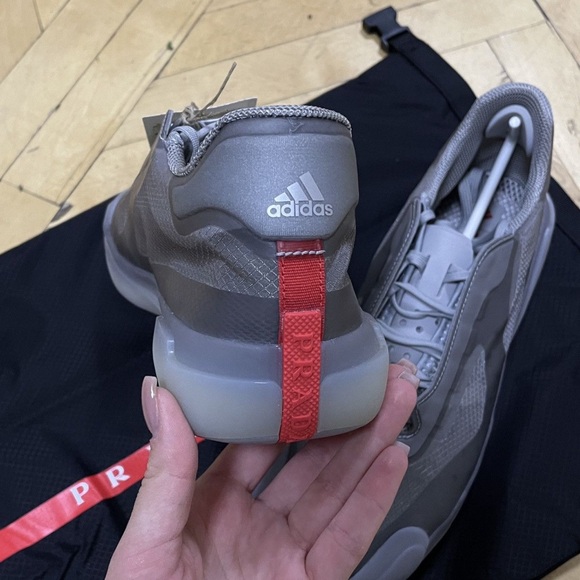 NWT A+P Luna Rossa 21 Adidas x Prada Sneakers in Gunmetal Grey, Size US 5 - Picture 11 of 14
